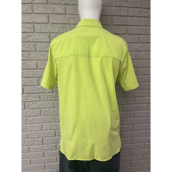 Gillz  Men Lime Green Short Sleeve Fishing Shirt Size M - Picture 2 of 12
